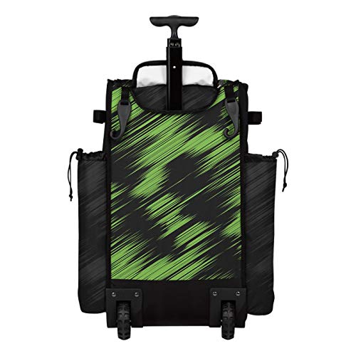Boombah Rolling Superpack Scratch Baseball/Softball Gear Bag - 23-1/2" x 13-1/2" x 9-1/2" - Multiple Colors - Telescopic Handle and Holds 4 Bats - Wheeled Version - color: Black/Lime Green