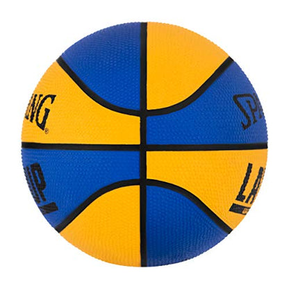 Spalding Layup Mini Rubber Outdoor Basketball - color: Lay Up - Blue/Orange