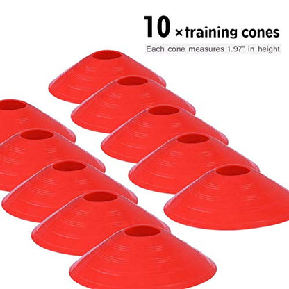Life Speed and Agile Training Equipment Kit, 19Ft Flat Ladder + 10pcs Disc Cones for Athletic Training Equipment(red)