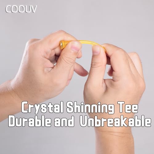 Golf Tees 2.68’’ 2.83’’ 10/20/30 Count Crystal Plastic Golf Tees Reduced Friction & Side Spin Professional Unbreakable TEES - color: 10 PCS Mixed Colors, size: 2.68"