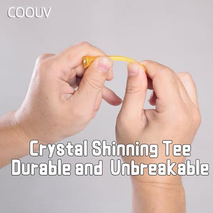 Golf Tees 2.68’’ 2.83’’ 10/20/30 Count Crystal Plastic Golf Tees Reduced Friction & Side Spin Professional Unbreakable TEES - color: 30 PCS Mixed Colors, size: 2.68"