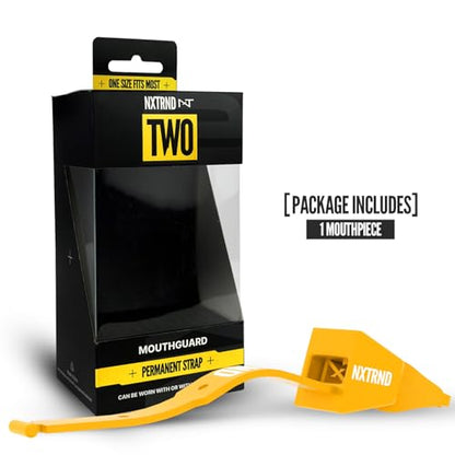 Nxtrnd Two Football Mouth Guard, Football Mouthpiece with Strap, Fits Adult & Youth (Yellow) - color: Yellow