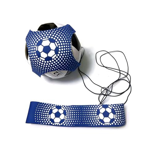 SUJAYU Soccer Training Equipment, Solo Trainer with Adjustable Belt, Fits Size 3-4-5 Balls, 14 Feet Stretch Cord, Portable Practice Rebounder - color: Blue