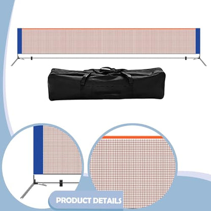Pickleball Net Portable Pickleball Net System Foldable Steel Tubes with Carry Bag Simple Setup Material Suitable for Backyards Garages School - size: 6.1m