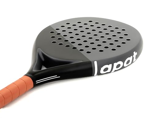 LAPAT Padel Racket with Cover Bag - Carbon Surface with EVA Memory Foam- Paddle Tennis Racquets Lightweight - POP Tennis - color: Carbon Oslo