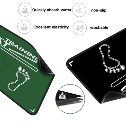 2-in-1 Baseball Batting Mat & Decorative/Entryway Mat, Softball Hitting Mat with Home Plate, Anti-Slip, Batting Stance Guide for Swing Training, Durable Indoor/Outdoor Use (35.4"x23.6")