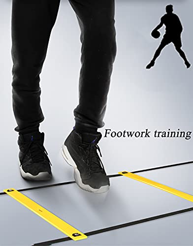 Agility Ladder Balance Training Agility Ladder, Cones Football Training Equipment, Home Fitness Kit, for Personal Speed Sports Drills(Size:6m) - size: 6m