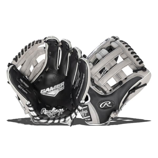 Rawlings Gamer XLE Speed Shell Series Baseball Infield | Catcher | Utility Glove | Mitt | Travel | Youth | 11.5” | 12.25” | 32.5” | Black | Grey | Right | Left - size: 12.25"