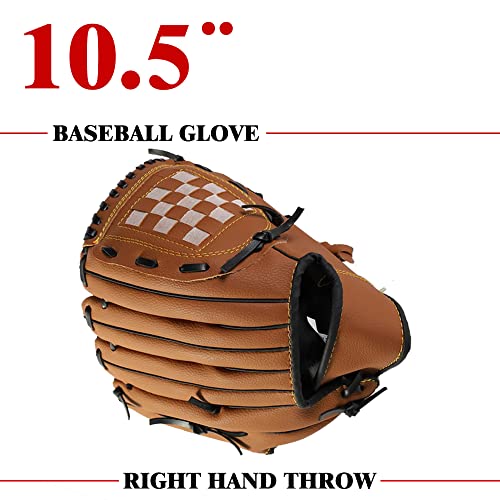 Softball Baseball Bat Set with Glove and Balls - 25 Inch/63cm Aluminum Bat for Pickup Games and Batting Practice - color: Blue