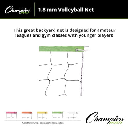 Champion SportsVolleyball Nets - color: Neon Green, size: 32 x 3-Feet