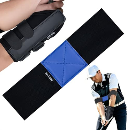 3 Piece Golf Grip Trainer Set, Golf Training Aid with Swing Correction Arm Strap & Wristband, Grip Training Rods to Perfect Hand Position for Consistent Swings - size: 2 Packs Trainer Kit