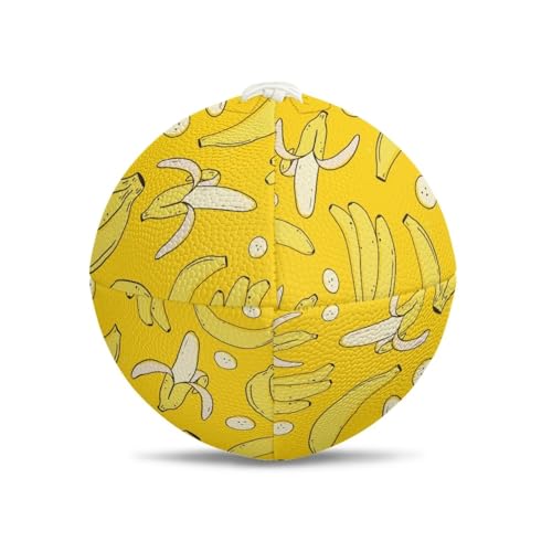 SYtrade Recreational Football Game Footballs PU Composite Leather Footballs for Training Indoor Outdoor - color: Banana Yellow