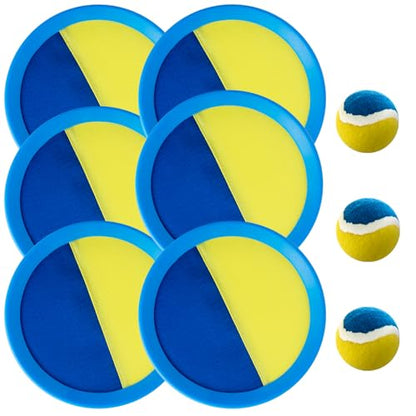 Weehoey Kids Toys - Outdoor Games for Kids, Toss and Catch Ball Set with 6 Paddles 3 Balls, Toys for 3 4 5 6 7 8+ Year Old Boys Girls Christmas Birthday Gifts (Light Blue) - color: Light Blue