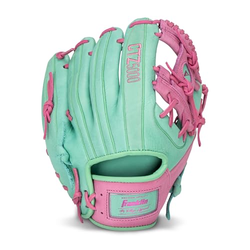 Franklin Sports CTZ5000 Baseball Gloves - Adult + Youth Fielding Gloves + Catcher's Mitts - Multiple Styles + Colors - color: Mint/Pink, size: 11.5" - I-Web