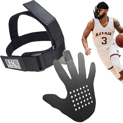 3D Hand-in-Face Basketball Training Mask, 2nd Gen with Moisture Wicking Sponge & Adjustable Strap, Enhance Shooting Accuracy Under Pressure for All Ages - color: Black - 1pcs