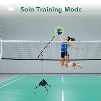 Volleyball Spike Hitting Trainer with Adjustable Modes & Height, Lightweight Volleyball Training Equipment for Serving, Spiking and Jump Training, Ideal for Beginners and Pros