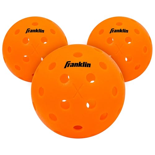 Franklin Sports X-40 Outdoor Pickleballs - Official Ball of USA Pickleball, APP Tour + US Open - Regulation Size - color: Lava, size: 3 Pack