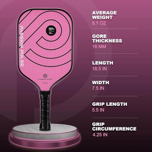 Pickleball Paddles 2026,Carbon Fiber Pickleball Paddle,16mm T700 High Grit & Spin, Professional Pickle Ball Paddles Set Designed for Ultimate Spin & Consistency