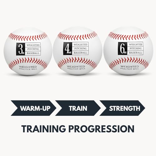 Thorza Weighted Baseballs for Throwing - Training Balls to Help Increase Pitch Velocity - size: Set of 3
