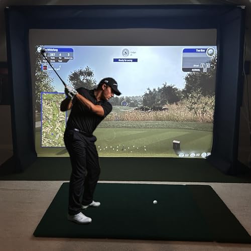 Spectrum Golf Simulator Golf Impact Screen Poly Spacer Golf Simulator Screen Material Black Border with Grommets. Lower Prices. Now with Sleeve Option