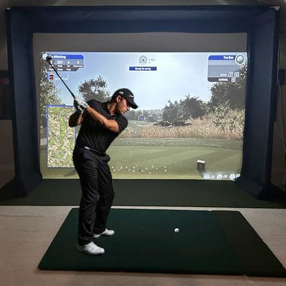 Spectrum Golf Simulator Golf Impact Screen Poly Spacer Golf Simulator Screen Material Black Border with Grommets. Lower Prices. Now with Sleeve Option