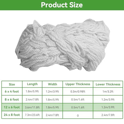 Soccer Net, Replacement Football Net Sports Soccer Goal Post Net Replacement for Sports Match Training - size: 12X6FT