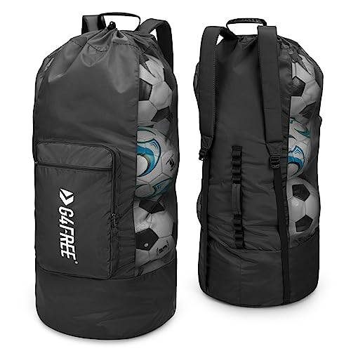 G4Free Extra Large Mesh Ball Carry Bag for Soccer, Basketball, Football, Volleyball, Swim