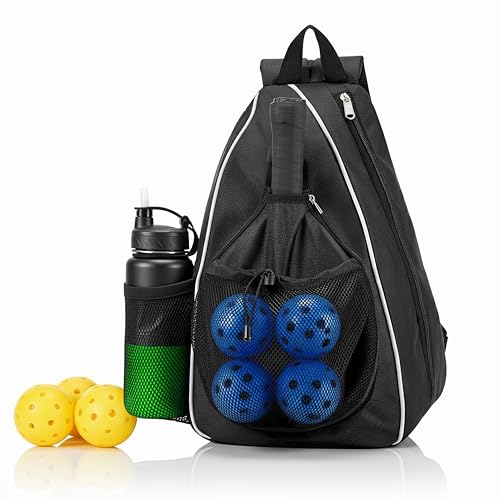 Pickleball Bag - Holds 2 Paddles & 4 Balls in Front Pocket | Water Bottle Holder | for Men & Women | Pickleball Gear, Accessories & Equipment Storage Backpack