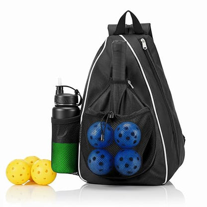 Pickleball Bag - Holds 2 Paddles & 4 Balls in Front Pocket | Water Bottle Holder | for Men & Women | Pickleball Gear, Accessories & Equipment Storage Backpack