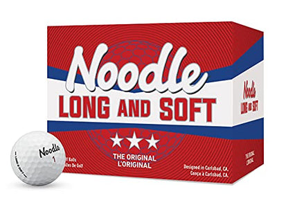 TaylorMade Noodle Long & Soft Golf Balls, Ultra-Soft 34 Compression Core, Great Feel and Increased Spin, Patented Dimple Design for Straighter Flight