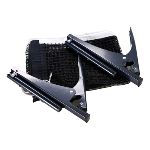 Pingpong Net with Clamp Professional Table Tennis and Post Set Folding PingPong Meshes Clip Adjustable Screw Clamps Post Suitable for Indoor Outdoor - color: clip on