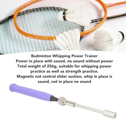 Professional Badminton Swing Trainer for Strength and Skills Improvement Adjustable Magnetic Feedback System Stainless Steel Portable Training Equipment for Beginners Adults Kids