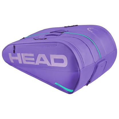 HEAD Tour Racquet Bag XL (12R) Tennis Bag - Holds Up to 12 Racquets, CCT+ Climate Control Technology, 3 Main Compartments, Shoe Pocket & Backpack Carry System - color: Purple