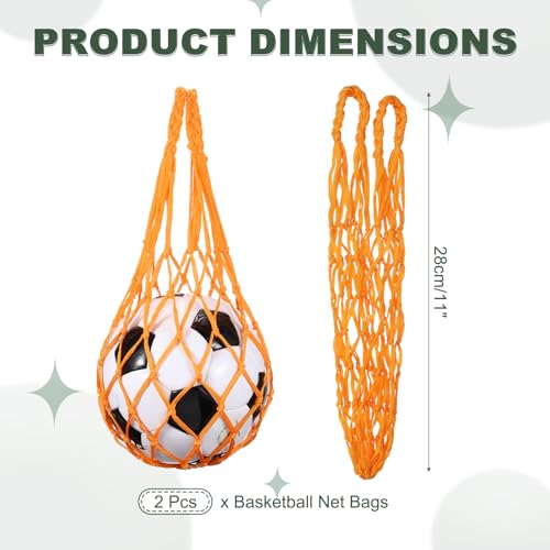uxcell Basketball Net Bags, Nylon Soccer Ball Holder Portable Multifunctional Single Ball Mesh Net Bag for Storage Basketball Soccer Rugby Balls - color: Yellow