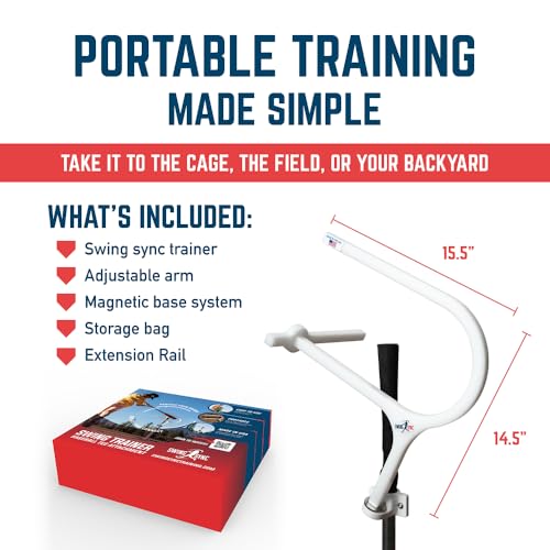 Baseball Swing Trainer for Kids & Adults | USA Made with 1 Year Warranty | Upgrade Your Baseball Training Equipment with the Baseball Tee Attachment Baseball Hitting Trainer