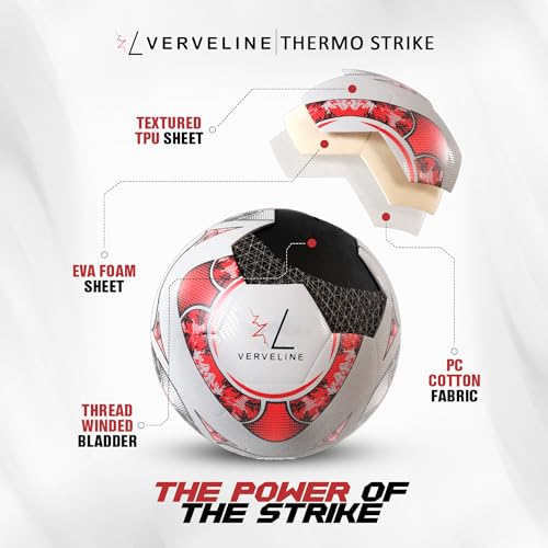Soccers Ball Size 5 Soccerball Youth Soccer Balls – Professional Soccer Balls Training Soccer Ball Outdoor, Indoor Soccer Ball - Competition Level Thermo Strike Thermobonded Football from