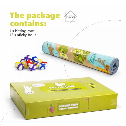 MIKAM Golf Hitting Mat Indoor & Outdoor, Golf Practice Mat for Women and Men, Golf Hitting Mat with Realistic Grass Surface, Portable Indoor Golf Practice Mat, Training Equipment for Golf Lovers