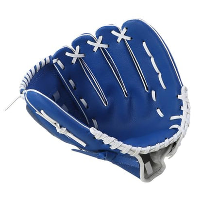 Pu 9.5-inch Baseball Glove, Thickened Pitcher Training Glove, Blue Softball Infielder’s Mitt for Youth Baseball Practice
