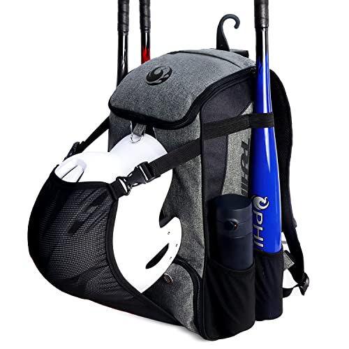 PHINIX Baseball & softball Backpack for Adults,Large Capacity Holds Bat, Helmet, Glove, Shoes