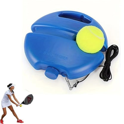 Tennis Trainer Rebound Ball Set with Weighted Base, Tangle-Free Design, Anti-Slip, Portable, for Solo Practice on Any Surface - color: With 1 Ball