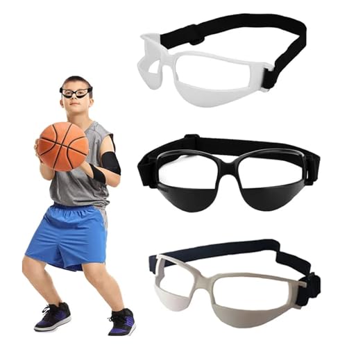 Dribbling Goggles Basketball 4PCS Comfortable Training Glasses - Lightweight PC Frame Enhance Ball Control Vision - color: Gray