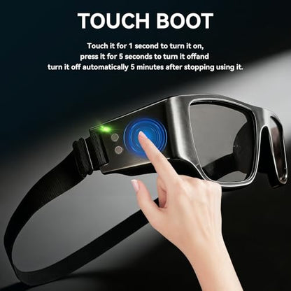 Netrix Reflex Glasses for Sports Training - Smart Vision & Reaction Speed Enhancer for Boxing, MMA, Baseball, Tennis - Adjustable Fit, Touch Control & Magnetic Charging