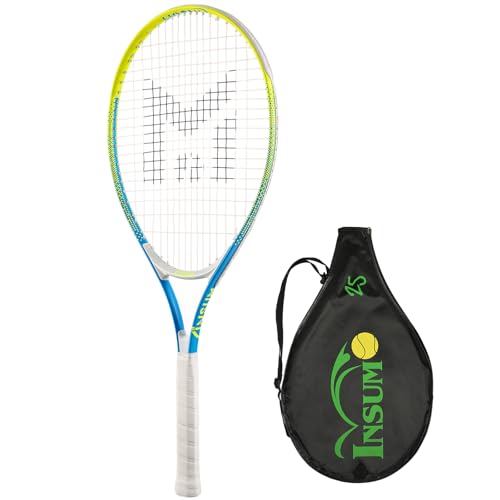 INSUM 17-25 inch Kids Tennis Racket for Aged 2~12 Starter, Multi-Color & Size Toddlers Tennis Racket for Boys & Girls Beginner, Come with Shoulder Cover Bag for Carry