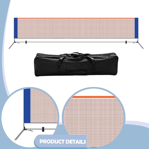 Pickleball Net Easy Install Portable Net System with Storage Bag Stable Steel Tube Lightweight PP Material Suitable for Parties Driveways Home Court - size: 5.1m