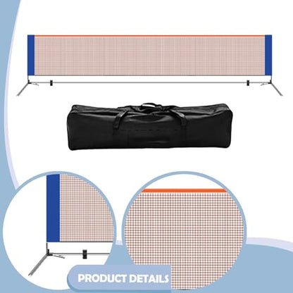 Pickleball Net Portable Pickleball Net System Foldable Steel Tubes with Carry Bag Simple Setup Material Suitable for Backyards Garages School - size: 5.1m