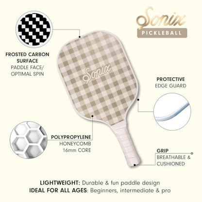 Sonix | USAPA Approved | Pickleball Paddles Set of 2 | Fiberglass Surface Pickleball Set with 2 Rackets, 4 Balls, & Bag