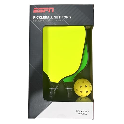 ESPN Neon Pickleball Set Includes 2 neon Paddles and 2 Balls
