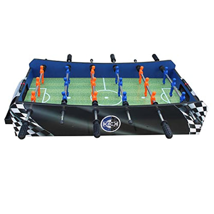KICK Convoy 40" 4-in-1 Mini Tabletop Multi Game Table – Foosball, American Football, Push-Hockey and Ping Pong