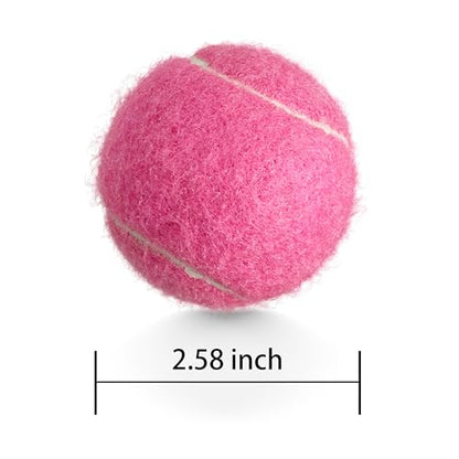 3 Pack Tennis Balls - Long Lasting Practice Balls for Tennis Beginners, Tennis Training Balls, Dog Fetch Toys - color: Pink