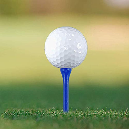 Wooden Golf Tees 3-1/4", 2-3/4", 1-1/2" Available,100 Count (Natural Color, White, Black, Blue, Red, Pink) - color: Blue, size: 2 3/4 inch